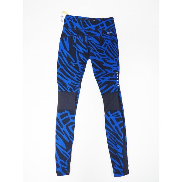 Nike Running Blue Zebra Print Leggings, Size XS - Picture 3 of 13